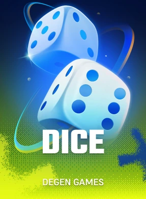 Degen Dice game — set your own win probability from 1% to 98% and predict over or under
