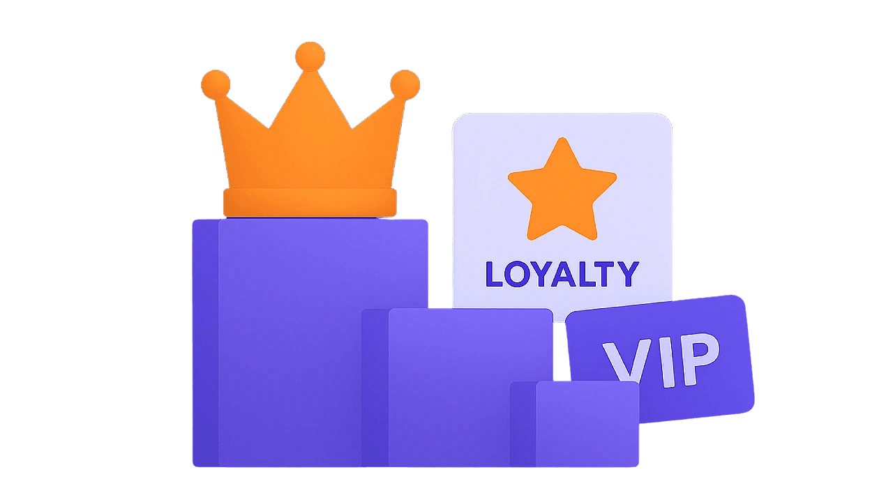 Degen Casino VIP program — 28 ranks across 8 tiers with rakeback from 3% to 8% on every wager