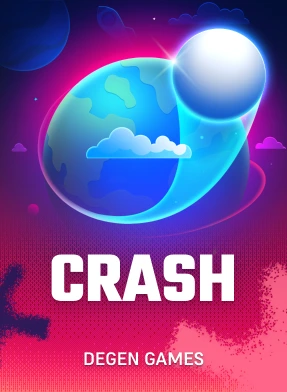 Degen Crash game - multiplier climbs from 1.00x with no ceiling, cash out before the crash