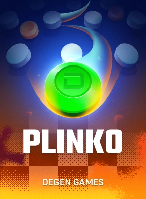 Degen Plinko game - ball drop through pegs with three adjustable risk levels