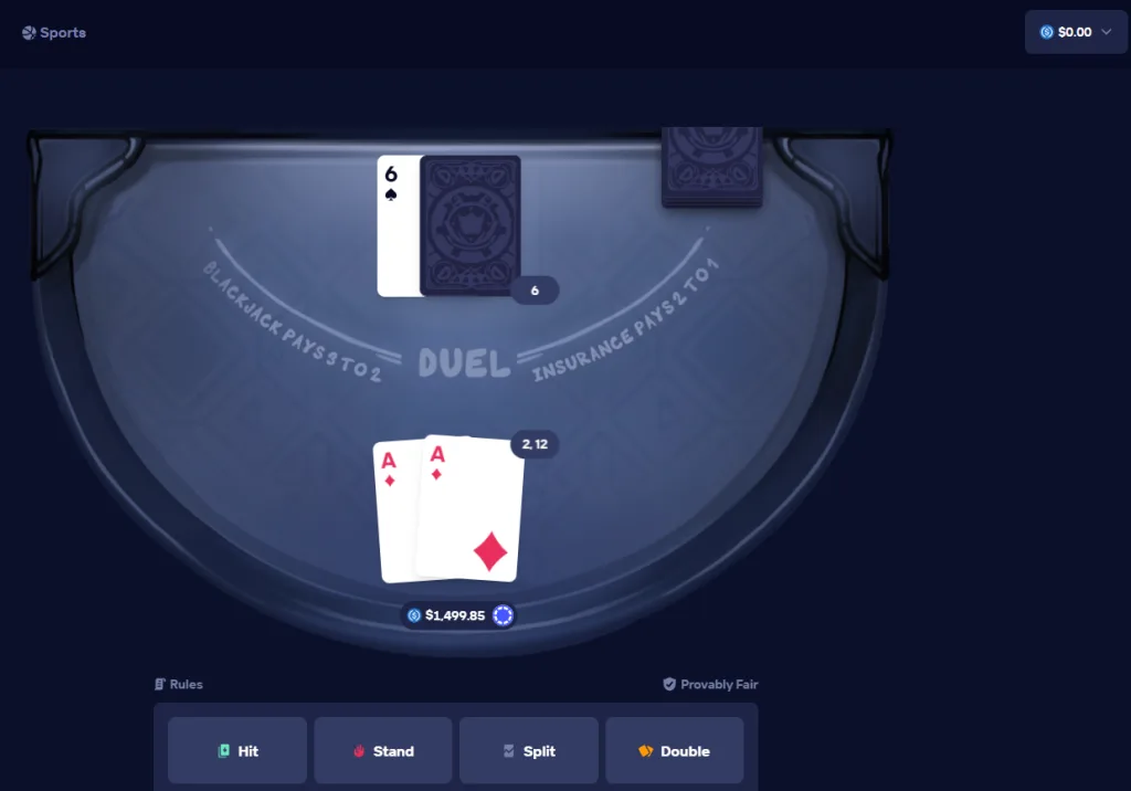 Duel Casino mobile casino payment and rakeback interface 2026